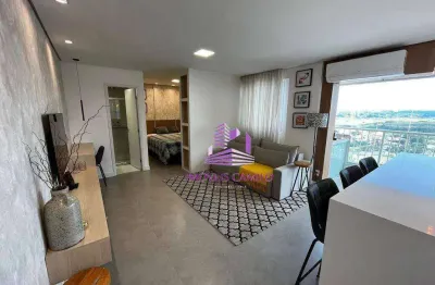 Apartamento mobiliado com 1 dormitório para alugar, 45 m² - bethaville i - barueri/sp
