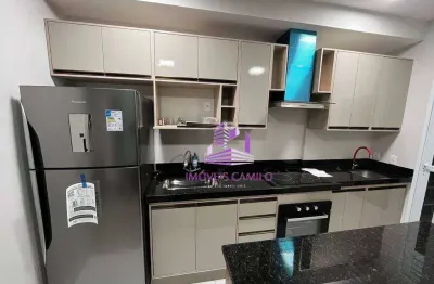 Apartamento mobiliado com 1 dormitório para alugar, 46 m² - bethaville i - barueri/sp