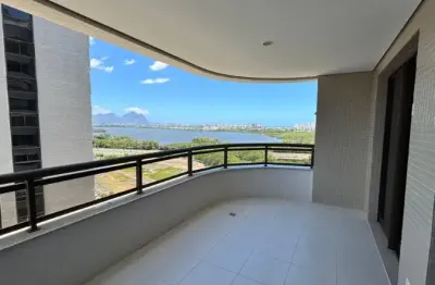Lindo apartamento 124m² 4 quartos  ampla varanda vista lagoa pronto p morar em ilha pura na barra