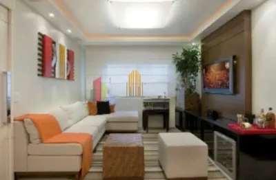 Apartamento de 85m² com dois dormitorios sendo uma suite, banheiro social e duas vagas de garagem. c