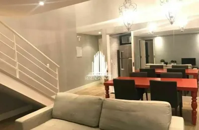 Duplex com 100m2, equipado e decorado, 2 dormitórios, 3 banheiros, 2 vagas - brooklin