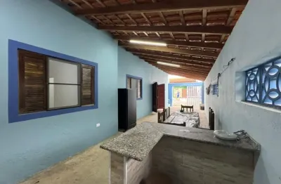 Casa a venda com 02 quartos no bairro marambaia, em itanhaém, lado praia