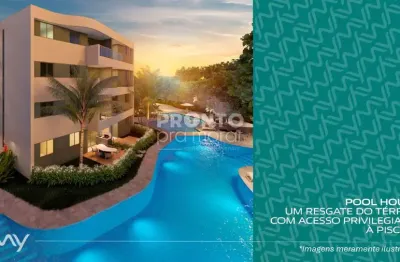 Flat 1 quarto, 1 banheiro, varanda e área de lazer ampla - muro alto - ipojuca