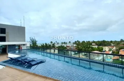 Flat mobiliado 1 quarto, 1 banheiro, piscina próximo ao mar - ipojuca