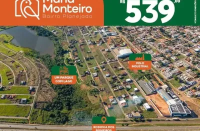 Lotes com entrada facilitada e prestações a partir de r$539  consulte plano disponível. residencial maria monteiro possui 240 metros quadrados com um lago belíssimo e uma área de lazer espetacular com