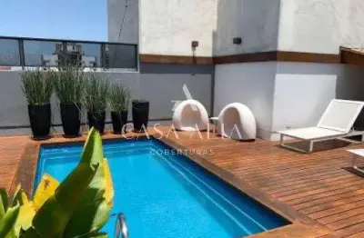 Cobertura duplex em moema índios com 364 m² a.u. sendo 4 dormitórios (2 suítes) e 5 vagas.