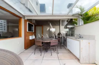 Cobertura duplex em moema com 389m² a.u. sendo: 3 dormitórios (3 suítes) e 4 vagas de garagem.