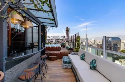 Cobertura triplex no paraiso com 358m² da a.u. sendo: 3 dormitórios (3 suítes) e 4 vagas de garagem