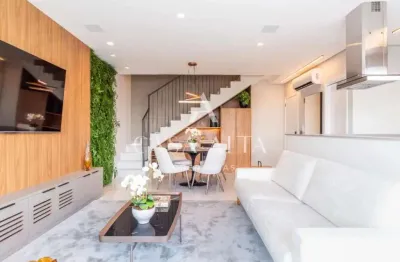 Duplex minimalista, mobiliada e decorada com 104 m², 2 quartos sendo 2 suítes à venda no bairro vila olímpi