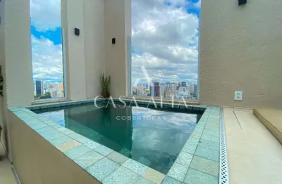 Cobertura linear “penthouse' na vila olímpia com 148 m² a.u. sendo: 2 dormitórios (2 suítes) e 3 vagas de garagem