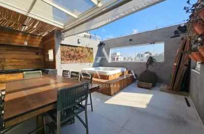 Cobertura duplex na vila olímpia com 118 m² sendo: 2 dormitórios (1 suíte) e 3 vagas de garagem.