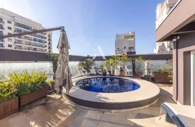 Cobertura duplex no campo belo com 467 m² a.u. sendo: 4 dormitórios (4 suítes) e 4 vagas de garagem.