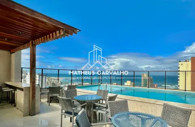 Apt 1/4 mobiliado, nascente e vista mar em andar alto – pituba, salvador – r$ 375.000