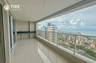 Apartamento vista para o mar com 3 dormitórios à venda, 270 m² por r$ 3.788.839 - altiplano - joão pessoa/pb