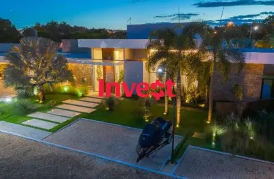 Exclusividade! casa luxuosa, dentro de condomínio de alto nível, 4 suítes, lazer completo em park way quadra 05.