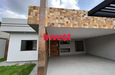 Casa moderna, dentro de condomínio, 3 quartos, suíte com closet, churrasqueira com espaço gourmet no conjunto 03 em arniqueiras.