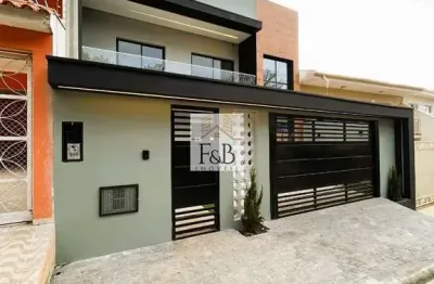 Incrível casa nova e moderna à venda no parque três meninos, sorocaba. 3 suítes, 322m².