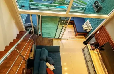 Oportunidade: belíssimo loft de luxo mobiliado no colina realle!