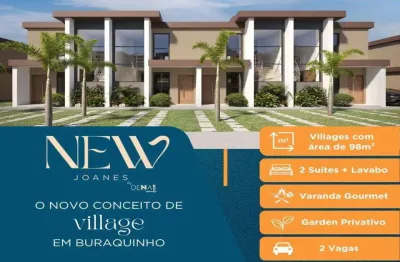 Lauro de freitas: exelente village com 98m², em localização privilegiada!