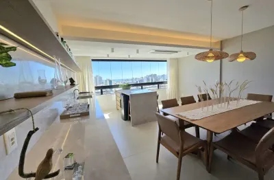 Pituba: apartamento de luxo com 4/4, 155m², decorado, vista mar, porteira fechada!