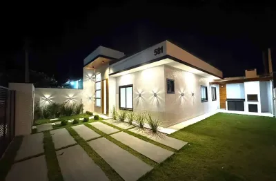 Casa nova, 3 dormitórios, sendo 1 suíte, itajuba, barra velha-sc.