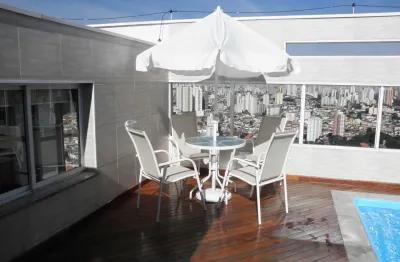 Santa inês linda cobertura com piscina e vista panorâmica 134m2