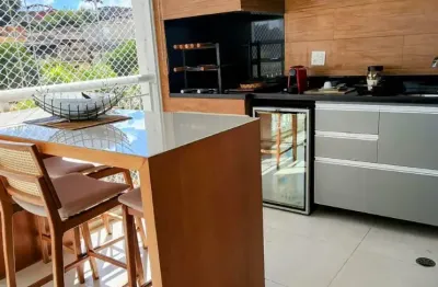 Lindo apartamento mobiliado varanda gourmet condominio +60 itens de lazer