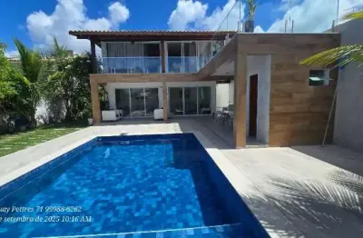 Casa em condomínio fechado com 6 quartos à venda na rua papagaio, 26, pitangueiras, lauro de freitas por r$ 2.100.000