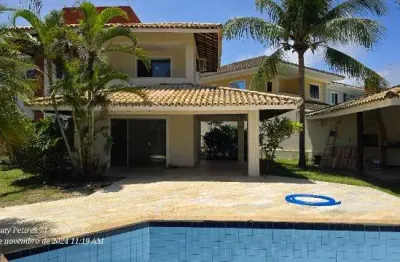 Casa em condomínio fechado com 4 quartos para alugar na rua bacalhau, 140, buraquinho, lauro de freitas por r$ 7.000