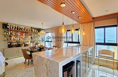 Apartamento mobiliado com 4 quartos, 3 vagas no argos residence e com vista mar