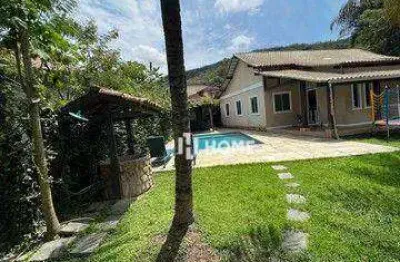 Espetacular casa linear, em condomínio fechado, lazer completo, com 4 dormitórios à venda - itaipu - niterói/rj