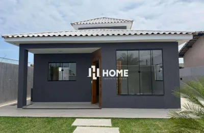 Linda casa com 3 dormitórios à venda, sendo 1 suíte, 96 m² por r$ 600.000 - jardim atlântico central - maricá/rj