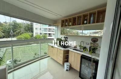 Lindo apartamento com 2 dormitórios à venda, sendo 1 suíte e quarto de serviço revertido,  90 m² por r$ 980.000 - camboinhas - niterói/rj