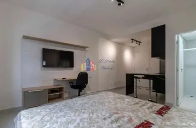 Studio mobiliado com 1 dormitório, 26m² - r$ 2.800,00 + despesas - condomínio selenita residence - bethaville l, barueri/sp
