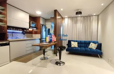 Apartamento totalmente mobiliado para venda no condomínio edifício splendya 1 alphaville.