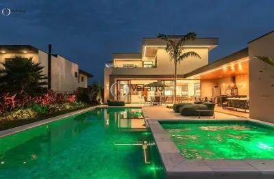 Casa alto padrão com 5 suítes no condomínio portal japy golf club, cabreúva - sp