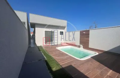 Luxuosa casa de alto padrao com piscina coberta em jardim atlantico central, marica