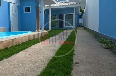 Linda casa de alto padrao em barroco, marica: 2 dormitorios, suite, edicula e 3 garagens!
