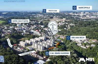 Apartamento 2 dormitórios à venda em ana rech, caxias do sul a partir de 190.000,00