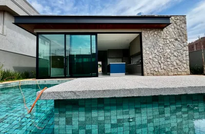 Linda casa térrea alto padrão 3 suítes, à venda no condomínio siena em ribeirão preto