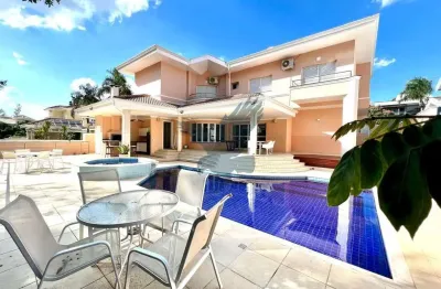 Casa em condomínio fechado com 4 quartos para alugar na avenida araçá, 280, loteamento alphaville campinas, campinas, 439 m2 por r$ 22.000