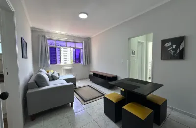Apartamento 1 dormitório mobiliado - bairro gonzaga - vaga demarcada