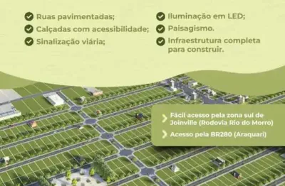 Terreno à venda na estrada geral rio do morro, porto grande, araquari, 240 m2 por r$ 143.305