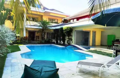 Casa com piscina, sauna, 4 vagas e 6 quartos à venda, 809 m² por r$ 5.500.000 - barra da tijuca - condominio porto dos cabritos - rio de janeiro/rj
