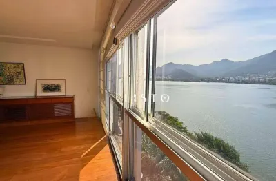 Apartamento reformado vista para lagoa e cristo com 5 dormitórios à venda, 262 m² por r$ 5.600.000 - lagoa - rio de janeiro/rj