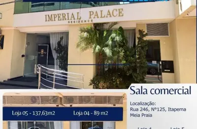 Sala comercial para alugar na rua 246, 125, meia praia, itapema, 89 m2 por r$ 4.800