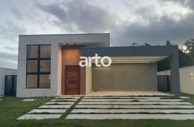 Casa alto padrão para venda em rio das ostras, viverde ii, 3 dormitórios, 2 suítes, 4 banheiros, 2 vagas
