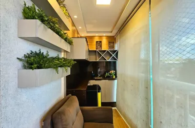 Apartamento mobiliado à venda no Aquarelle – 84 m², varanda gourmet ampla, 3 quartos (1 suíte), 2 vagas | Nova Parnamirim