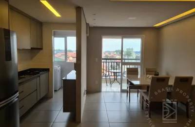 Apartamento de 63m²com 2 dormitórios com suíte e sacada no bosque dos ipês