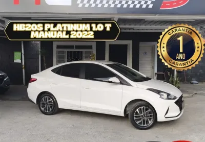 Hyundai hb20s platinum 1.0 turbo manual 2021/2022 (garantia de fábrica)